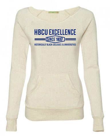 HBCU Excellence Sweatshirt- Cream with Navy